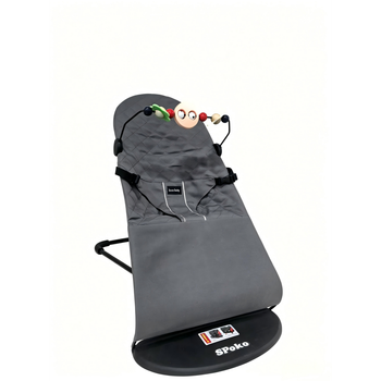 Дитячий шезлонг Spoko Baby крісло гойдалка сірий (SP-108)
