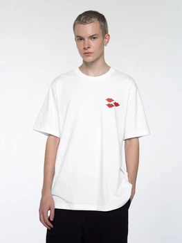 Футболка бавовняна довга чоловіча Uniqlo 924071869 S Біла (1161688983)