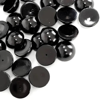 Напівнамистини пластикові 8 мм чорні (100 шт) (НП-100/black)