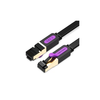 Патч-корд 15м, UTP cat 7 RJ-45 flat black Vention (ICABN)