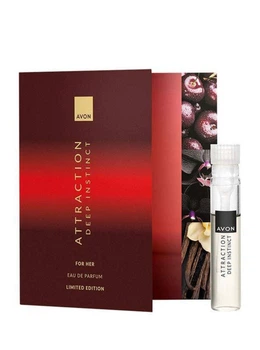 Листівка з пробним зразком парфумної води для жінок Attraction deep instinct Avon 0.6 мл