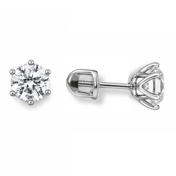 Сережки-пусети (гвоздики) срібні з фіанітами Silver Style (30081.60 sku:2300104313364)