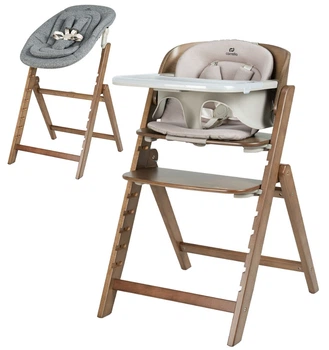 Стільчик для годування CARRELLO Focus дерев'яний з шезлонгом Whisper Grey CRL-16801