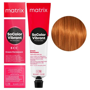 Крем-фарба для волосся MATRIX SoColor Pre-Bonded 8CC світлий блондин глибокий мідний 90 мл