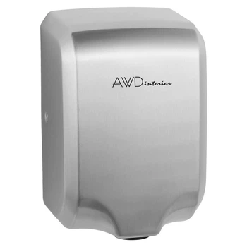 Професійна автоматична сушарка для рук AWD Interior AWD02152103 KW-1021 1350 Вт срібляста з нержавіючої сталі 17.3x15.2x25.6 см