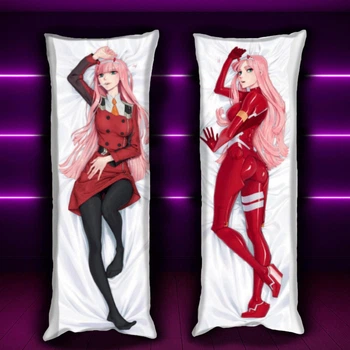 Дакімакура 105х35 см Зеро Ту 02 Zero Two Улюблений у Франксі Zero Two Darling In The Franxx Подушка