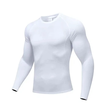 Чоловічий компресійний термо-лонгслів (White, Premium Fit) М