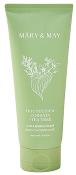 Очищувальна пінка Mary&May Houttuynia Cordata + Tea Tree для проблемної шкіри 150 мл (8809670680978)