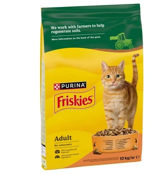 Сухой корм Friskies для взрослых кошек с курицей и овощами 10 (кг)