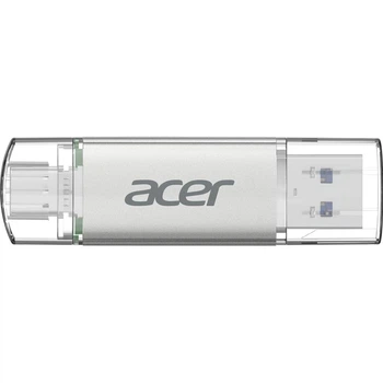 USB флеш накопитель Acer 32GB UP300 Silver USB 3.2/Type-C (BL.9BWWA.588)