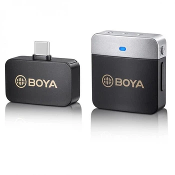 Петличний мікрофон BOYA BY-M1V3 для iPhone 15-17 (USB Type-C) та Android