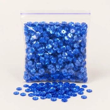 Паєтки круглі 6 мм 10 г сині (ПП-6/blue)