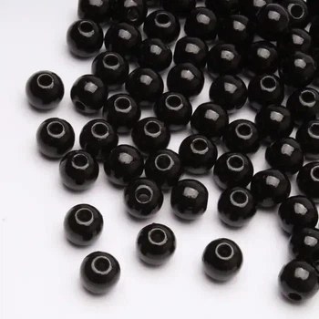 Намистини кульки чорні 5 мм 25 г (black-25g/5мм)