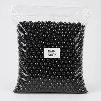 Намистини пластикові кульки чорні 8 мм 500 г (black-500/8мм)