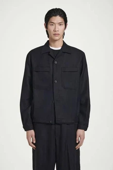 Сорочка блейзер чоловіча COS wool-flannel overshirt 1256066002 L Темний Синій
