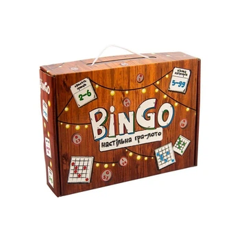 Настольная игра лото бинго BinGo Strateg 30757 на украинском языке