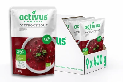 Упаковка крем-суп з буряка ACTIVUS Органічний 9х400 г.(C-02-010-U-pak)