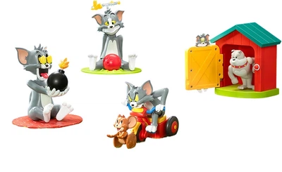 Игрушки заводные 52TOYS Том и Джерри подвижные набор 4шт подарочный