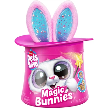 Интерактивная светящаяся музыкальная игрушка-сюрприз ZURU Pet Magic Bonnie Rabbit Surprise Blind Box — прекрасный подарок на день рождения для девочки.