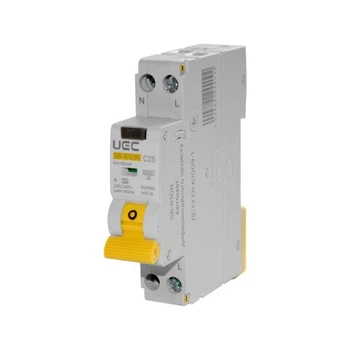 Авт. диф. захисту SB-R10N 2P C 25A 30mA Tип A 6kA UEC [RCBO-R10N-2-025-C-030-A]