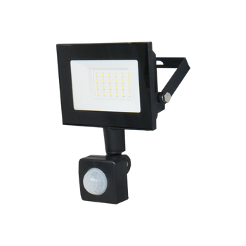 Прожектор LED UEC Delta SLC-MS 30Вт з датчиком руху 6500K IP54 чорний [SLC-30-IP54-MS-B]