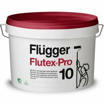 Шелковисто-матовая акриловая краска Flugger Flutex Pro10 (9.1 л)