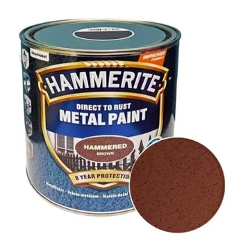 Краска по металлу 3-в-1 Hammerite молотковая Hammered 5 литров Цвет Коричневый