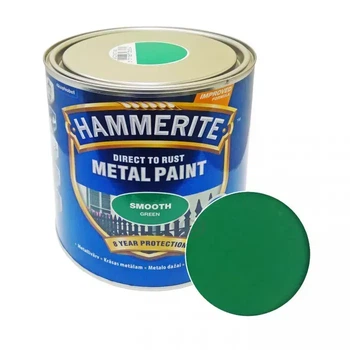 Краска по металлу 3-в-1 Hammerite гладкая Smooth 2,5 литров Зеленый