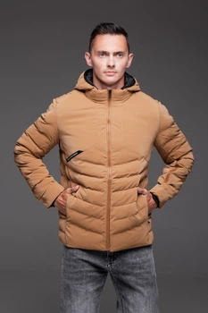 Чоловіча утеплена куртка пісочний 3XL арт.2550