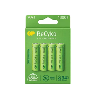 Аккумулятор GP AA 1300mAh ReCyko NiMH 130AAHCE-ЕВ4