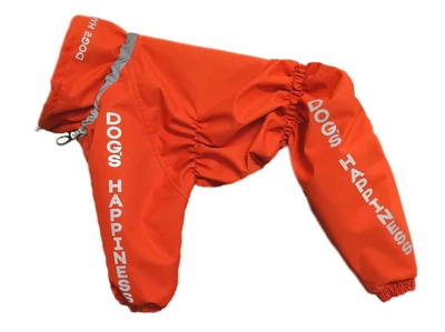 Дощовик для великих порід собак 10XL 73-75cm Корсо Мастіф Дог Dog's Happiness Помаранчевий Хлопчик 0115-01/33