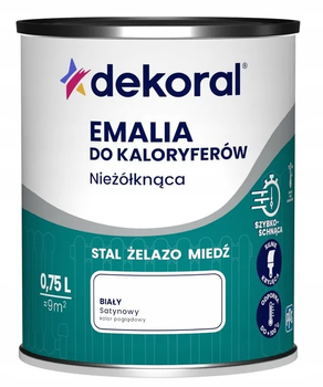 Эмаль для радиаторов Dekoral, белый, полуматовый 0.75л