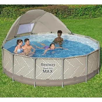 Каркасний басейн Bestway, 396 x 107 см (2 006 л/год, драбина, тент, навіс від сонця) 561FY