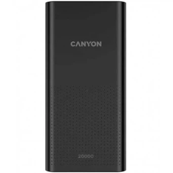 Зовнішній акумулятор Power Bank Canyon 20000mAh Black (CNE-CPB2001B)