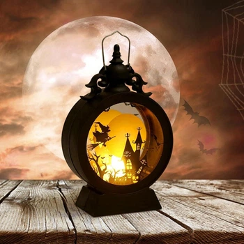 Світильник Хелловін 17 см LED ліхтар-нічник Halloween декор для дому на батарейках Wind Night Light