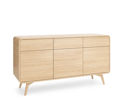 Комод Perfect Home Helion KSZ160 160x39x84 см дуб Віченца 3 дверцята 3 ящики Perfect Home