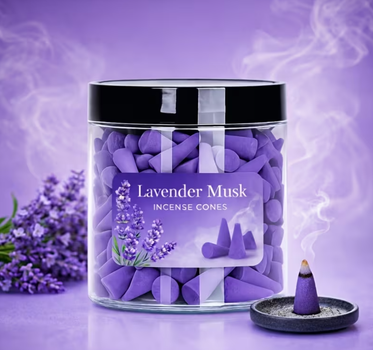 Ароматичний конус Lavender Musk / Лаванда та мускус для дому, продаж від 1 шт