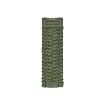 Матрац надувний одинарний Naturehike CNK2550WS019 Зелений нейлон 40D 200х60х6,5 см (CNK2550WS019)