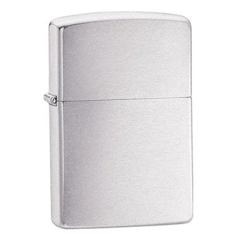 Запальничка Zippo Brush Fnish Chrome Метал Сріблястий Бензиновая 3,7 х 5,5 см 200