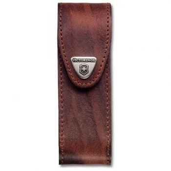 Чехол Victorinox поясной, коричневая кожа (111 мм, 2-3 слоя), натуральная кожа, с застежкой Velcro