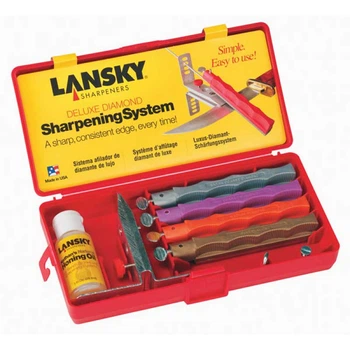 Точильный станок Lansky Diamond Deluxe Красный 4 камня в кейсе