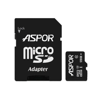 Карта пам'яті Aspor MicroSD 128Gb (Class 10) + SD