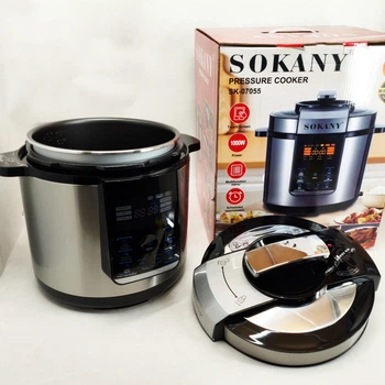 Мультиварка-скороварка-пароварка Sokany SK-07055 7л 3в1 Электрическая с таймером 1000Вт
