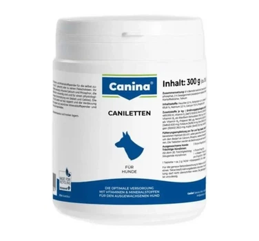 Пищевая добавка для собак Canina Caniletten (минералы) - 300 г, 150 табл.