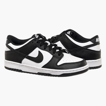 Кроссовки женские Nike Dunk Low Retro White Black (Gs) 36 Чорно-білий CW1590-100