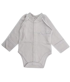 Боди-Кофта детская My baby Бома 13128.57 Интерлок с начесом пеня, 62р. светло-серый