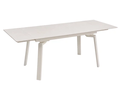 Стол обеденный раскладной BELFORD CERAMIC 140(200)*80 белый / кашемир Intarsio