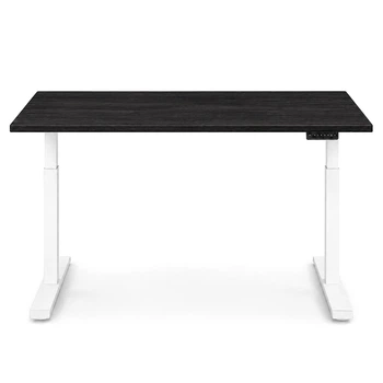 Стол Space 2 электрической регулировкой высоты Ferrum-decor 75x120x67 Белый металл ДСП Каштан Арвадонна 16 мм (SPACE2005)