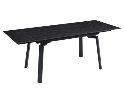 Стол обеденный раскладной BELFORD CERAMIC 140(200)*80 черный орех / черный Intarsio