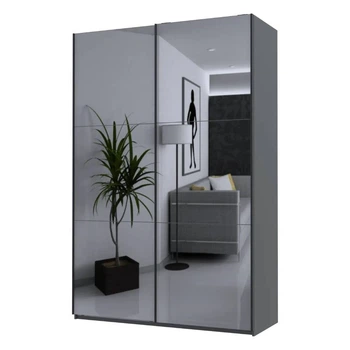 Шкаф купе Doros G-Caiser Антрацит 2 Зеркала / 3 части 160х60х240 (42005409) (DRS-012242)